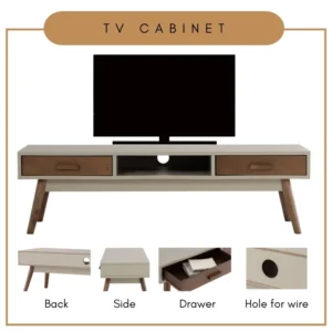 BAILEY TV Cabinet With Drawer L150cm W45cm H45cm