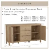 RHODES Sideboard With Drawer L160cm W46cm H88cm