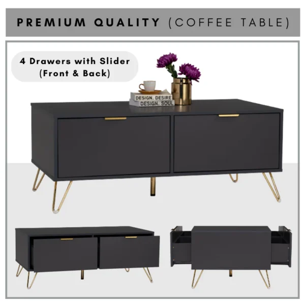 VOLOS Coffee Table With Drawer L110cm W60cm H40cm