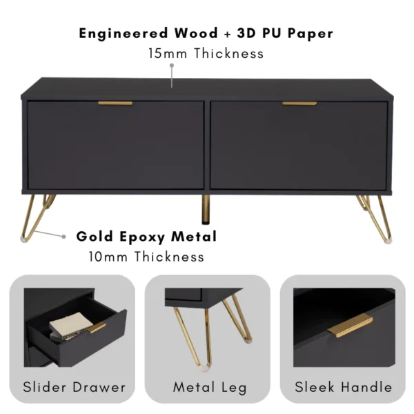 VOLOS Coffee Table With Drawer L110cm W60cm H40cm
