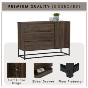 CAPRI Sideboard With Drawer L110cm W42cm H78cm