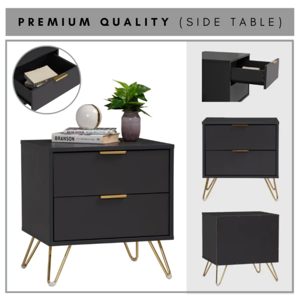 VOLOS Side Table With Drawer L48cm W40cm H50cm