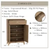HIRADO Shoe Cabinet With Drawer L80cm W34cm H117cm