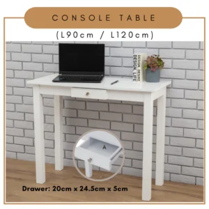 NANCY Console Table With Drawer L91.5cm W40cm H74cm
