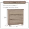 DUBLIN 3 Drawer Dresser L80cm W39.5cm H83cm