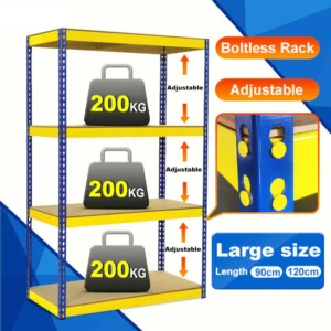 5 Tier Boltless Metal Rack 90cm x 120cm