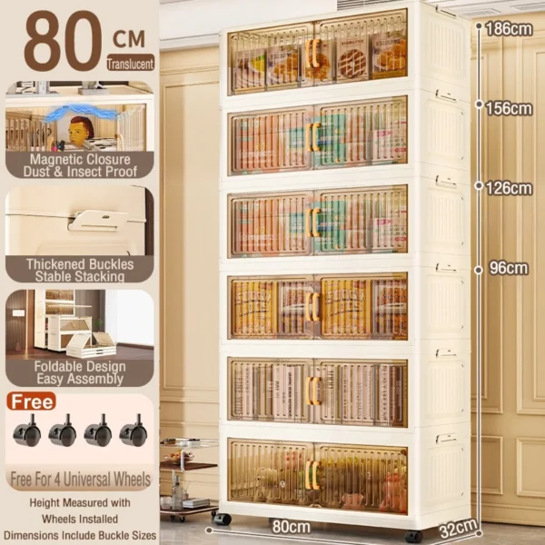 80cm Double Sided Storage Cabinet
