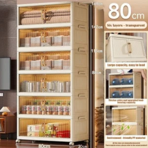 80cm Foldable Storage Cabinet Organizer