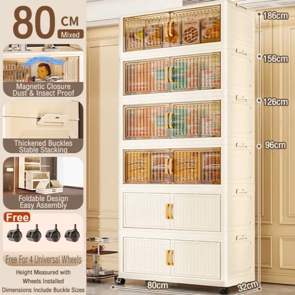 80cm Double Sided Storage Cabinet