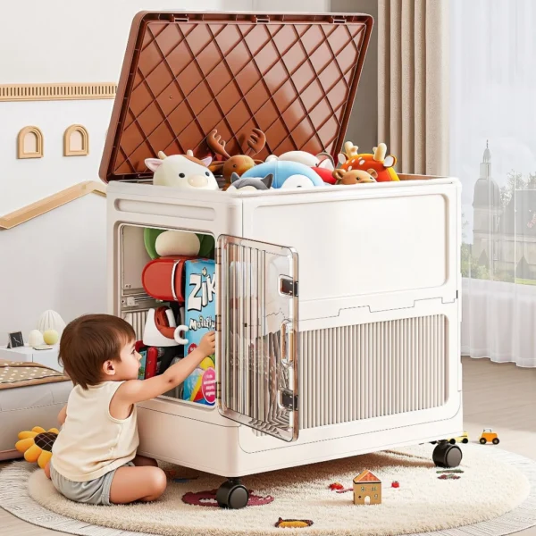 Foldable Storage Box with Wheels