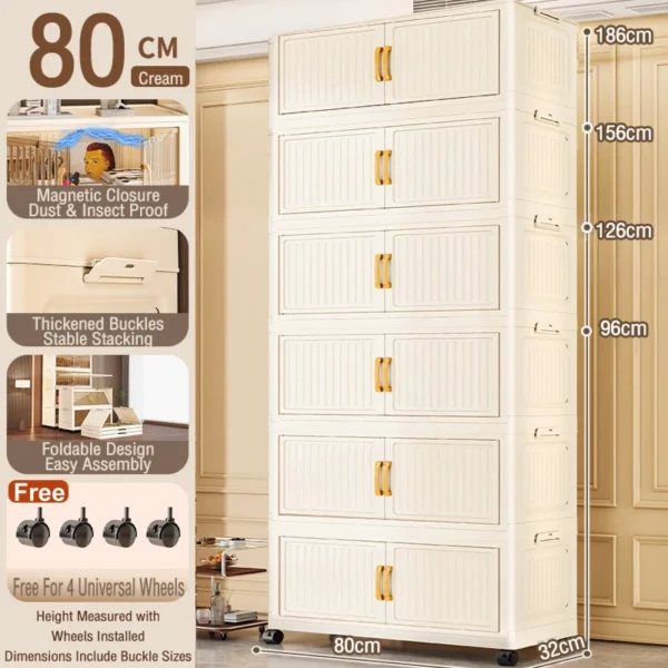 80cm Double Sided Storage Cabinet