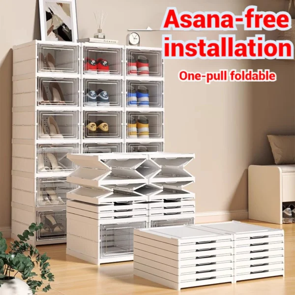 Foldable Stackable Shoe Storage Box