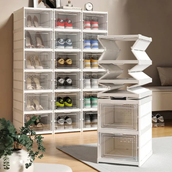Foldable Stackable Shoe Storage Box