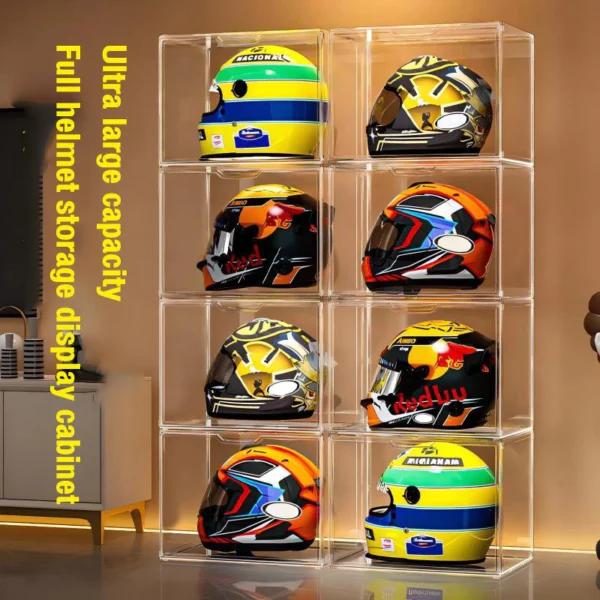 Transparent Helmet Display Storage Box L44cm W31.5cm H33cm