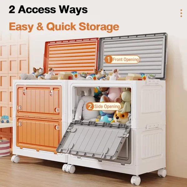 Foldable Storage Box with Wheels