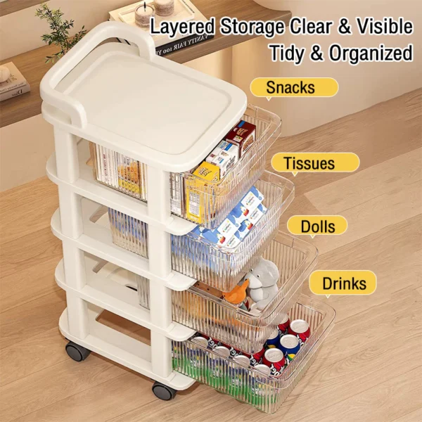 Multi Layer Storage Trolley Rack