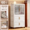 Foldable Wardrobe Storage Cabinet With Pulley