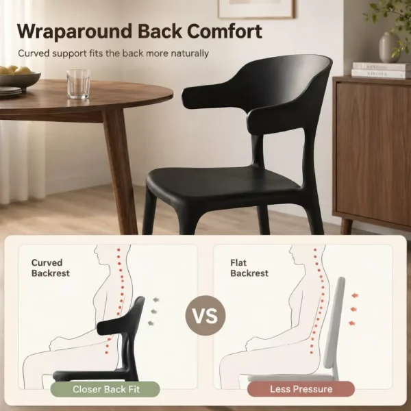 Horn Back Plastic Dining Chair